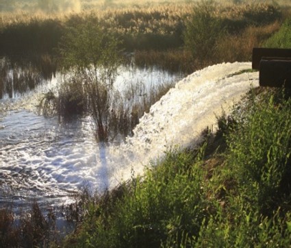 A water flowing through a river